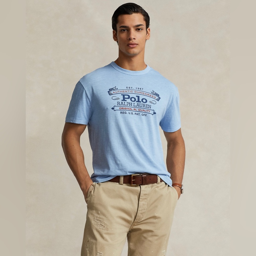 Polo Ralph Lauren
Men's Classic-Fit Graphic Slub
Jersey T-shirt